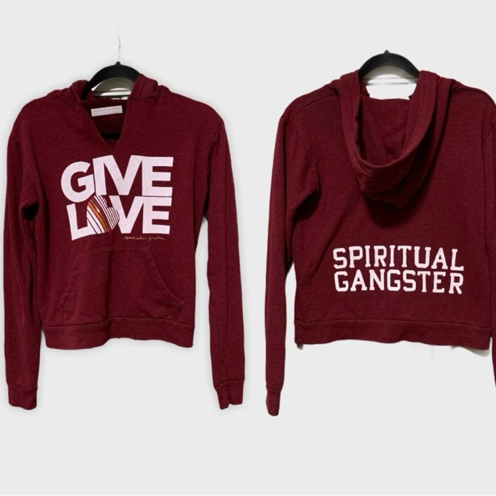Spiritual Gangster Maroon 'Give Love' Hoodie